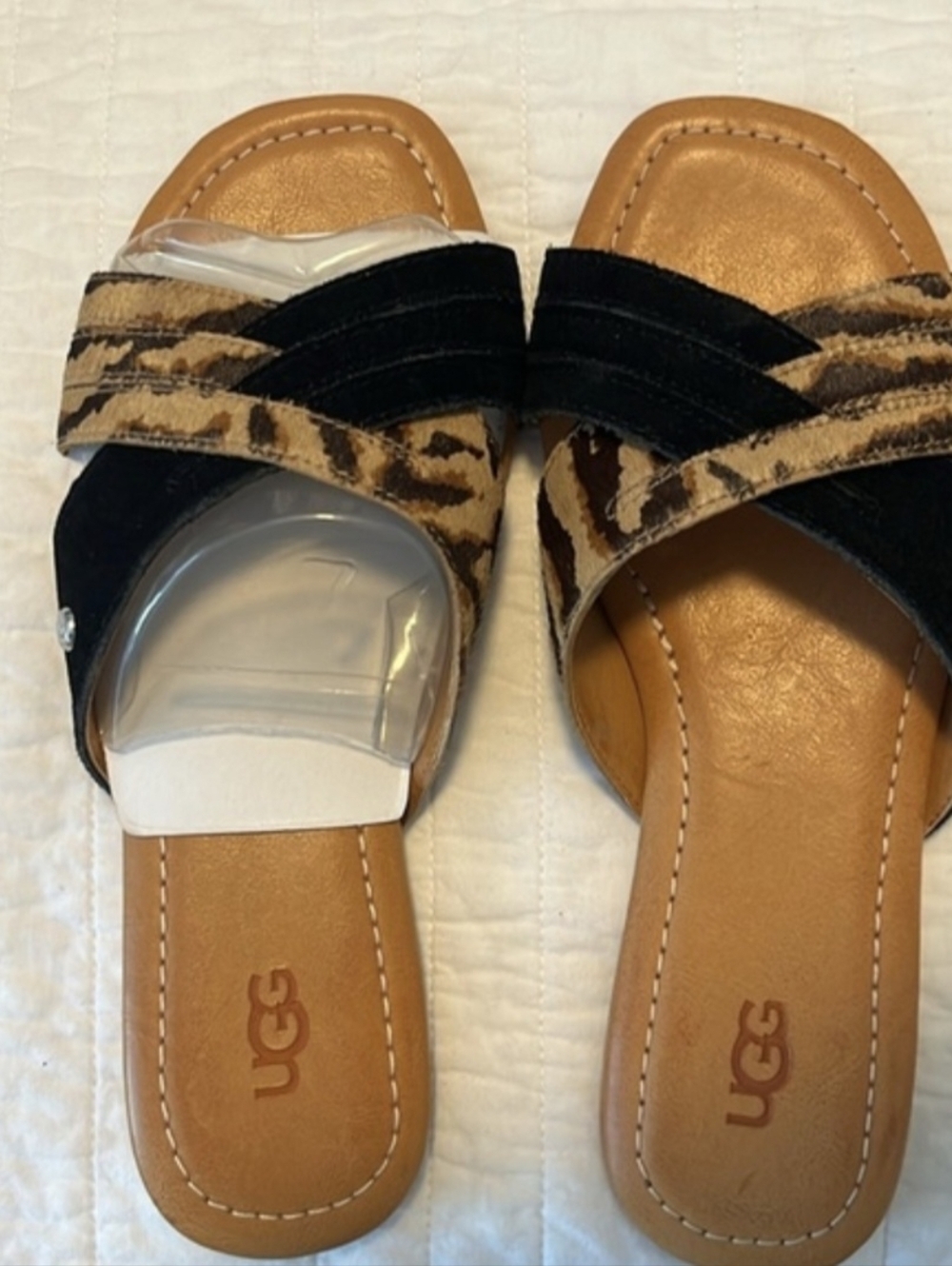 UGG Kenleigh tiger striped slip on sandals